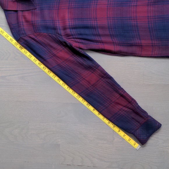 RAILS | Bianca Shirt Dress Plaid Long Sleeves Button Up, Currant Navy, Womens M - Picture 15 of 15